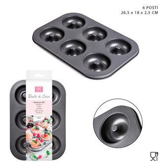 BUY BAKING AND CAKE DECORATIONS ONLINE. DOUGHNUT MINI PAN X 6 CAVITIES